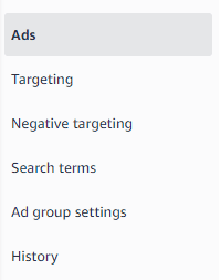 ad group menu