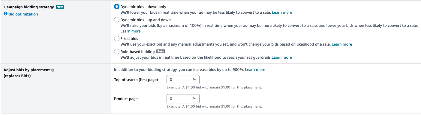 bidding strategies